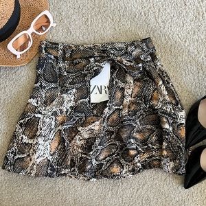 Zara Snakeskin Skort